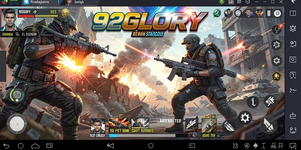 Tampilan gameplay yang memukau dalam 92GLORY dengan strategi mendebarkan.