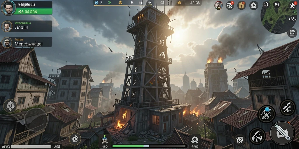 Tangkapan layar menampilkan aksi seru permainan Tower Defense API33.