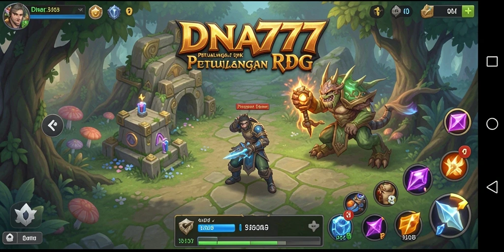 Tampilan gameplay RPG DNA777 yang menarik dan penuh aksi.