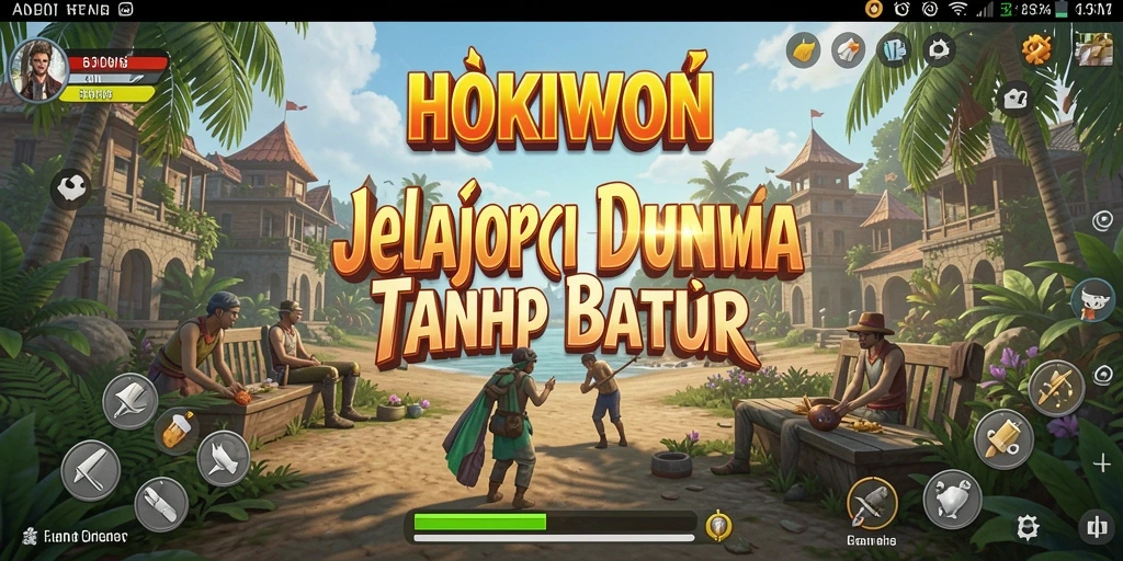 Tampilan gameplay HOKIWON yang menakjubkan di dunia terbuka.