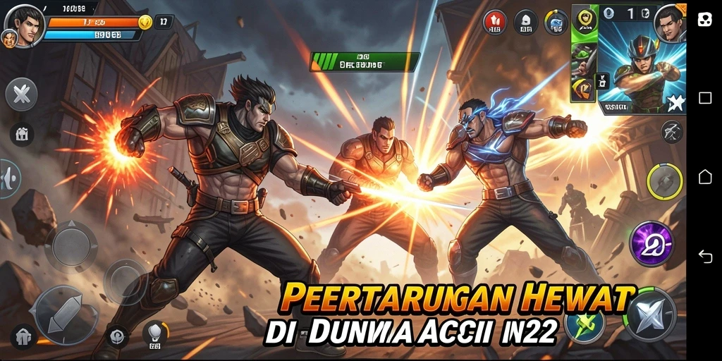 Tampilan in-game IN22 menunjukkan pertarungan aksi yang seru.