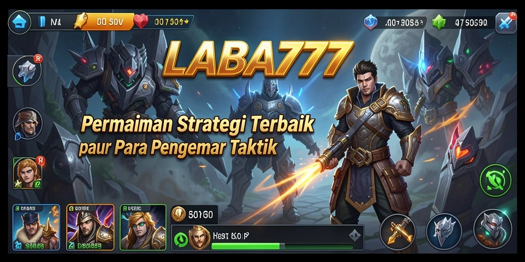 Tangkapan layar menunjukkan pertempuran strategis dalam LABA777.