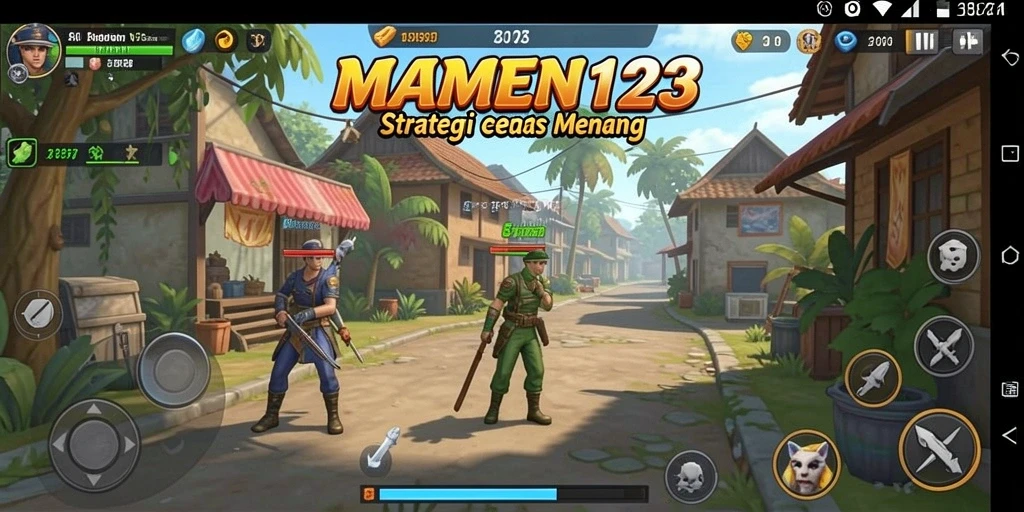 Screenshot gameplay MAMEN123 menampilkan aksi strategi yang mendebarkan.