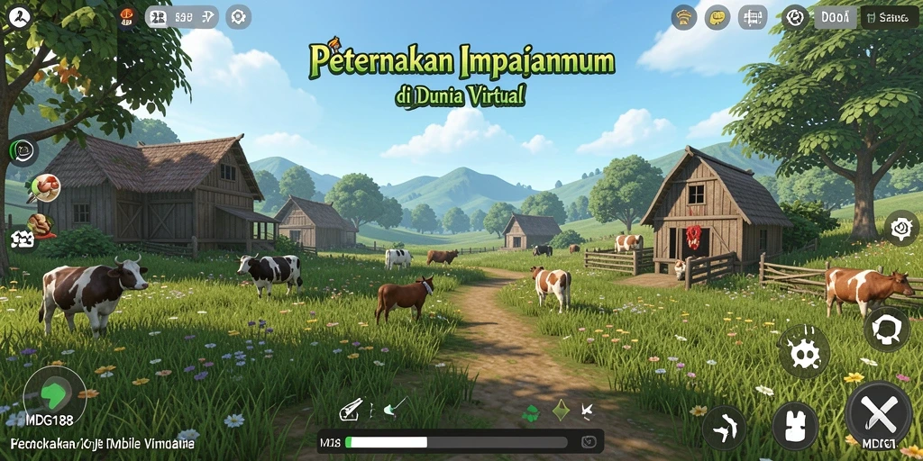 Screenshot gameplay MDG188 menampilkan aktivitas bertani yang seru.