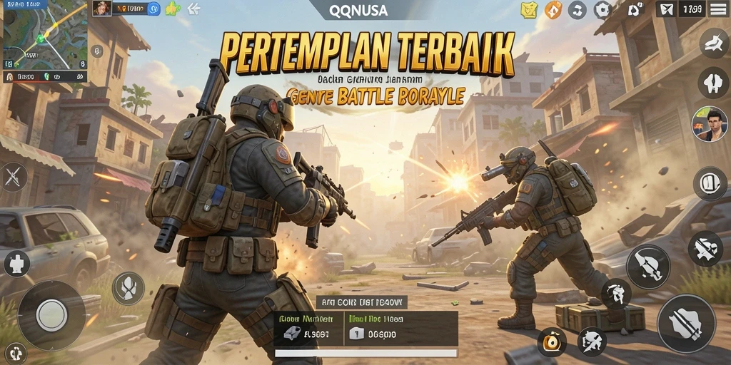 Tangkapan layar dari gameplay seru dalam QQNUSA Battle Royale.