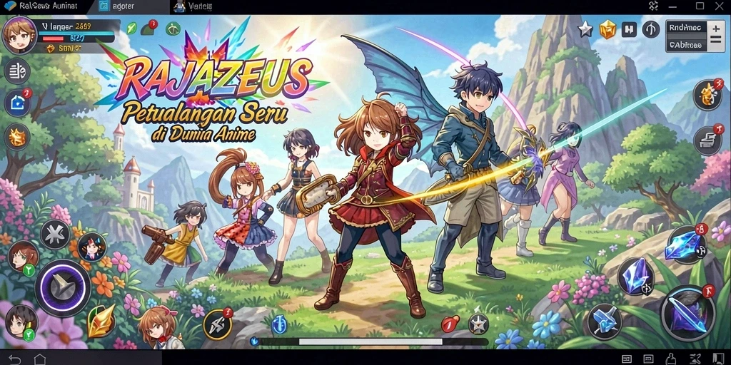 Tampilan gameplay seru dalam RAJAZEUS yang penuh aksi.