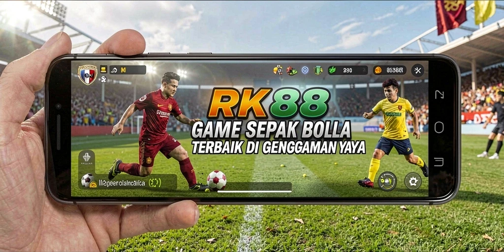 Tampilan gameplay RK88 yang menegangkan di lapangan sepak bola.