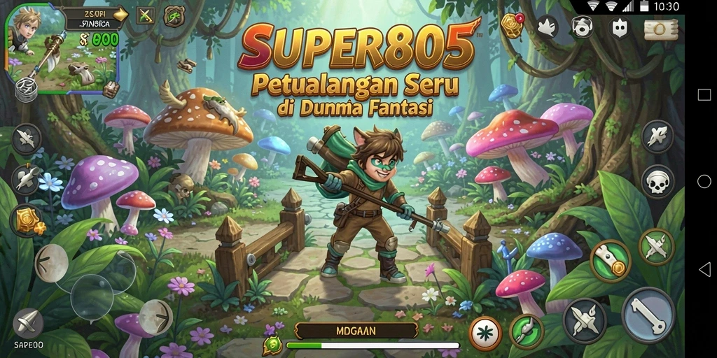 Gameplay SUPER805 yang mendebarkan di dunia petualangan fantastis.