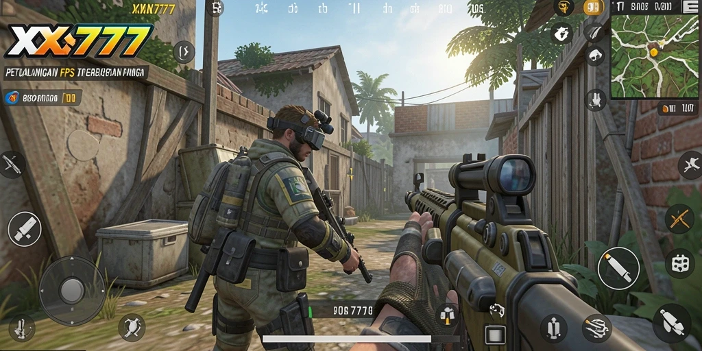 Tampilan gameplay seru dari XXX777 dengan aksi tembak-menembak yang mendebarkan.