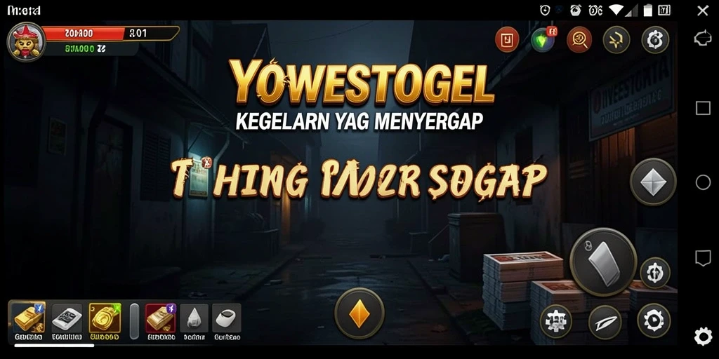 Tampilan gameplay menakutkan dalam YOWESTOGEL yang menguji keberanian Anda.