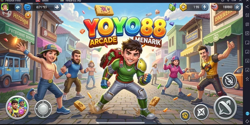 Tampilan gameplay seru dari YOYO88 dengan tantangan Arcade yang menarik.