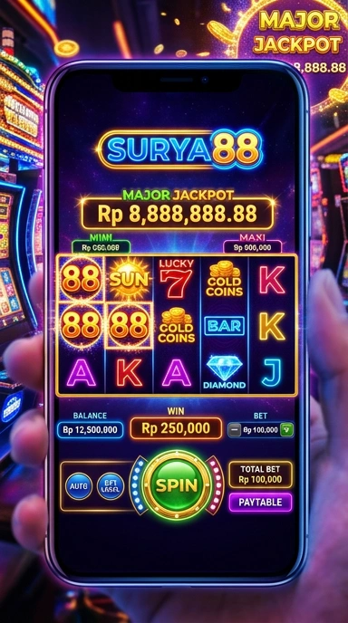 Tampilan utama aplikasi surya88 dengan berbagai pilihan aplikasi.